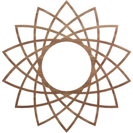 Ekena Millwork Eleanor Wood Fretwork Pierced Ceiling Medallion, Walnut, 36"OD x 13 7/8"ID x 3/8"T CMWP36X36X0375EAWA